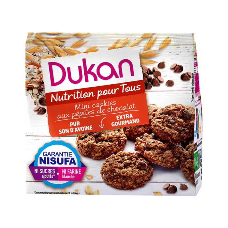 Dukan Μίνι Cookies βρώμης με κομμάτια σοκολάτας, 100γρ.