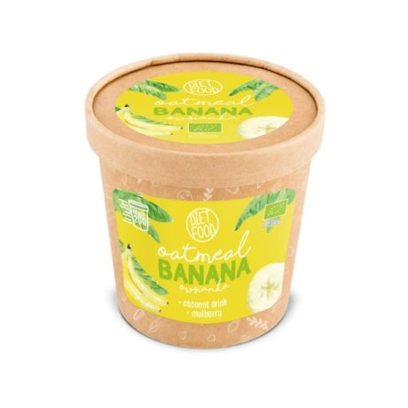 BIO Banana Oatmeal έτοιμο μείγμα βρώμης - μπανάνα "READY 2 GO CUP" Diet-Food 70 g
