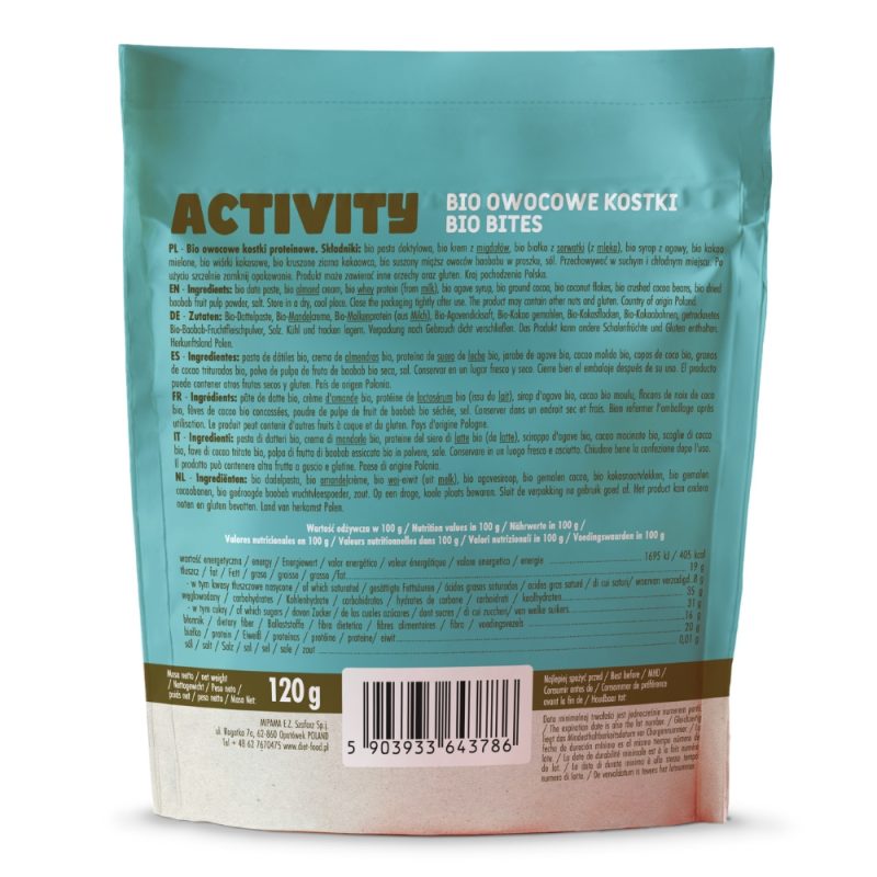 Bio Bites ACTIVITY fruit cubes - with protein 120 g