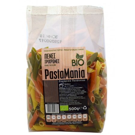 ΠΕΝΝΕΣ ΤΡΙΧΡΩΜΕΣ PASTAMANIA ΒΙΟ 500ΓΡ