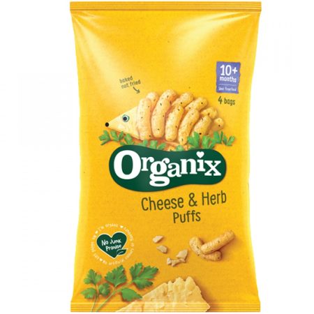 Πολυσυσκευασία Σνακ Καλαμποκιού με Τυρί & Μυρωδικά +10 μηνών (4×15γρ) – Organix