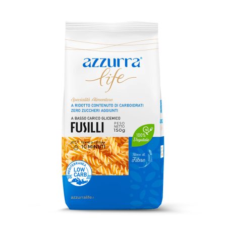 Ζυμαρικά Fusilli με Φυτικές Ίνες & Πρωτεΐνη Low Carb Vegan Azzurra Life 150g