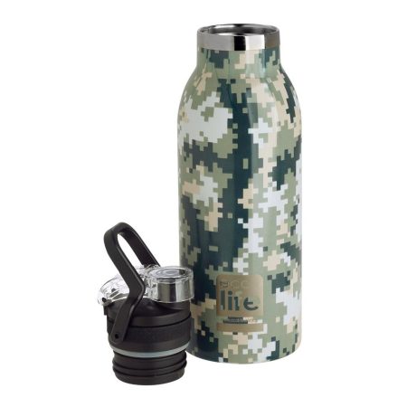 Eco Life Θερμός Pixels 550ml με Sport Πώμα – Ιδανικό για Σπορ & Περιπέτειες